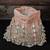 Blush pink embroidered suede potli bag