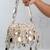 Silver embroidered silk clutch