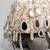Silver embroidered silk clutch