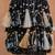 Black embroidered velvet bucket potli bag