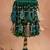 Emerald green embroidered velvet buket potli bag