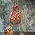 Scarlet red embroidered velvet potli bag