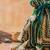 Emerald green embroidered silk potli bag