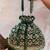 Deep green embroidered velvet potli bag