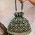 Deep green embroidered velvet potli bag