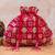 Hot pink embroidered velvet potli bag