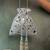 Silver mirror embroidered silk potli bag