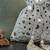 Silver mirror embroidered silk potli bag