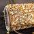 Gold kundan embroidered silk clutch