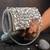 Silver kundan embroidered silk clutch