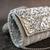 Silver kundan embroidered silk clutch