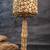 Gold kundan embroidered silk cylindrical bag