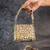 Dual tone diamond embroidered silk clutch