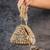 Dual tone embroidered silk mini clutch