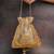 Gold hinted diamond embroidered silk potli bag