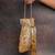 Gold hinted diamond embroidered silk potli bag