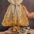Gold hinted diamond embroidered silk potli bag