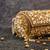 Gold embroidered silk capsule clutch