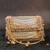 Slate gold hinted embroidered silk mini clutch