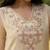 Biege embroidered viscose jacquard straight kurta set
