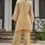 Peach embroidered pure cotton straight kurta set