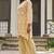 Peach embroidered pure cotton straight kurta set