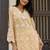 Peach embroidered pure cotton straight kurta set