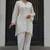 White embroidered pure cotton straight kurta set