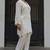 White embroidered pure cotton straight kurta set