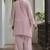 Pink embroidered pure cotton straight kurta set