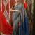 Steel grey cotton saree with zari stripes