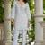 White schiffli embroidered pure cotton straight kurta set