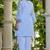 Powder blue schiffli embroidered pure cotton straight kurta set