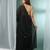 Black pure cotton soft saree with sequined work