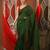 Moss green pure cotton soft saree with sequined work
