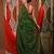 Moss green pure cotton soft saree with sequined work