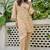 Peach schiffli embroidered pure cotton straight kurta set