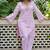 Pink schiffli embroidered pure cotton straight kurta set