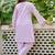 Pink schiffli embroidered pure cotton straight kurta set