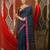 Dark grey soft cotton saree with  zari stripe designs