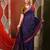 Purple soft cotton saree with  zari stripe designs