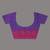 Violet cotton saree with zari stripes solid border