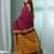 Magenta cotton saree with sequine work and zari stripe pallu
