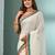 Off white solid mulmul soft saree