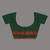 Green cotton soft saree with woven heart borders