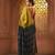 Corn yellow cotton soft saree with zari stripe pallu