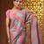 Red and grey cotton handwoven half n half soft saree