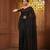 Black cotton handwoven soft saree with sequin work