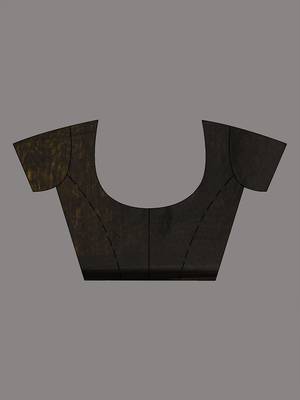 Black cotton handwoven soft saree with sequin work 4