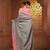 Allover sequin weaving grey cotton handwoven saree with gheecha pallu